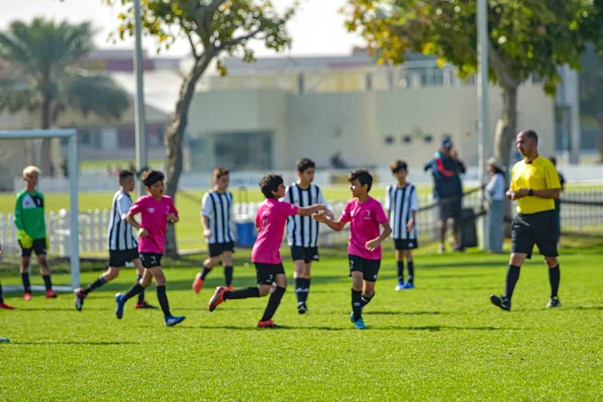 Jeugdvoetbal op een sportpark